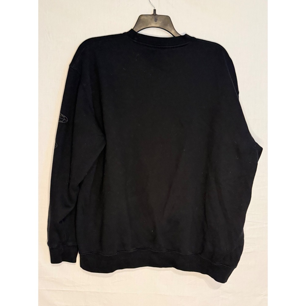 Lazar Beam Lazar Logo Black Crewneck Sweatshirt Unisex 2XL Globe Sleeve Graphic - Picture 4 of 5